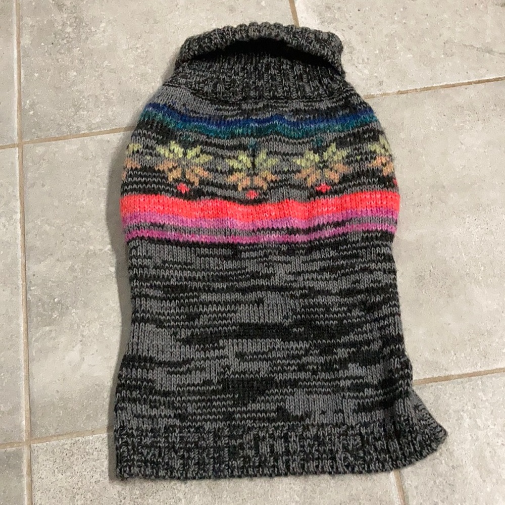 Knit dog sweater